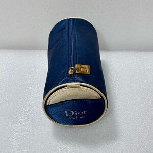 Christian Dior vintage vanity pouch makeup case w/circle mirror